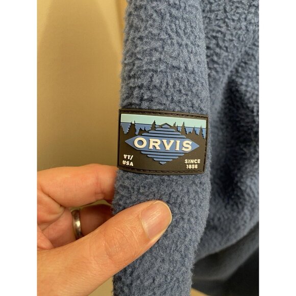 Orvis Men’s Full Zip Fleece Jacket with Pockets Blue Size XL - Picture 11 of 11